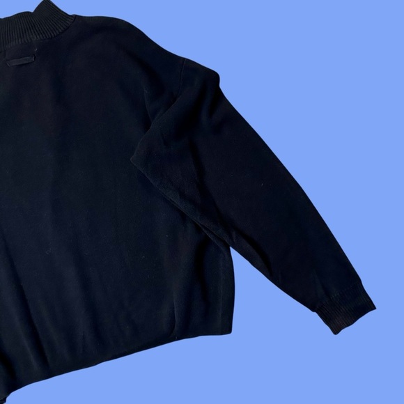 Oscar de la Renta Men's Black Cotton Blend Quarter Zip Collared Sweater Sz XXL - Picture 9 of 9